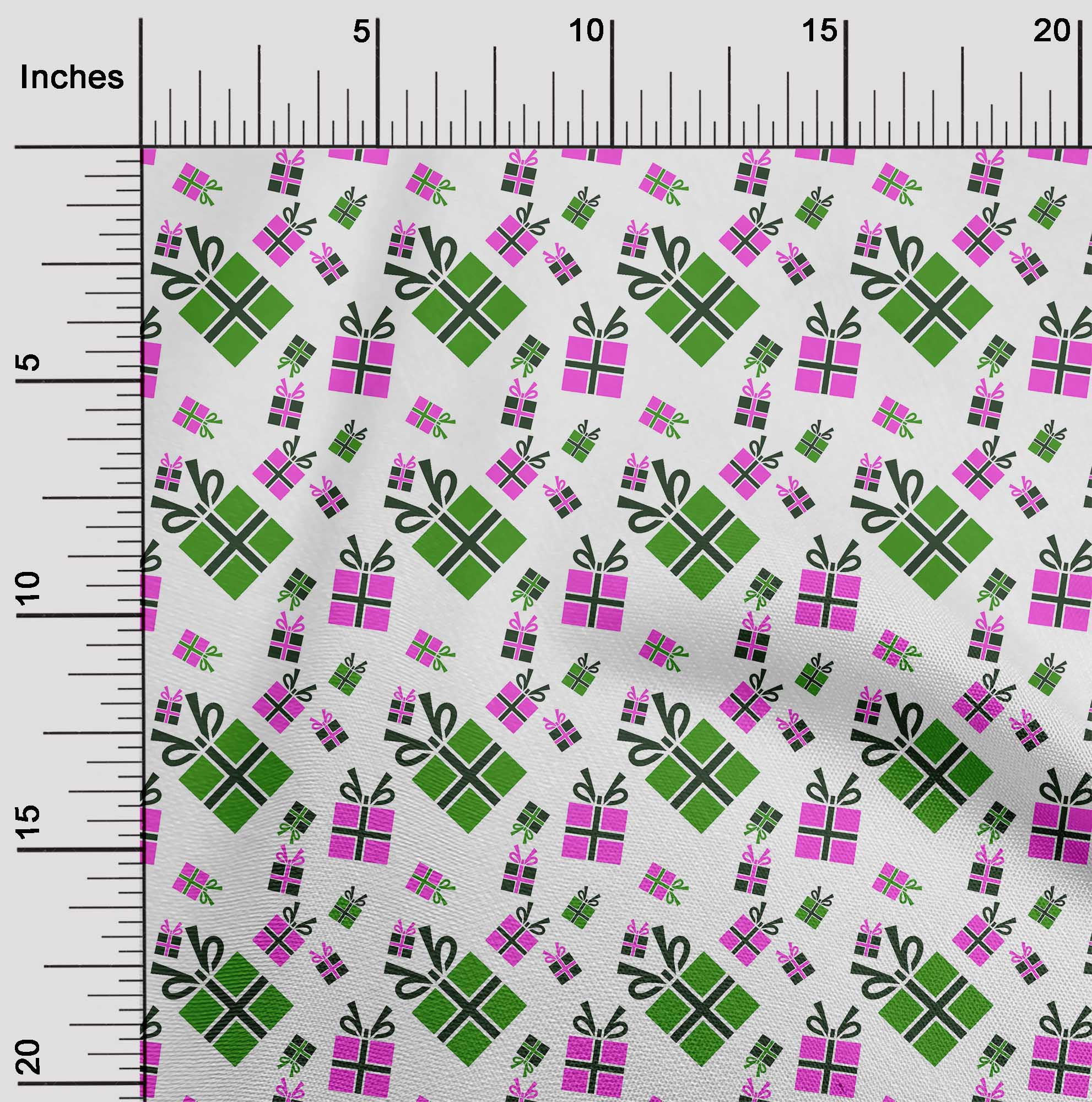 

oneOone Cotton Flex Green Fabric Merry Christmas Одяг своїми руками Тканина для стьобання Тканина з принтом 40 дюймів 42 Inch Wide - Viscose Chiffon білий