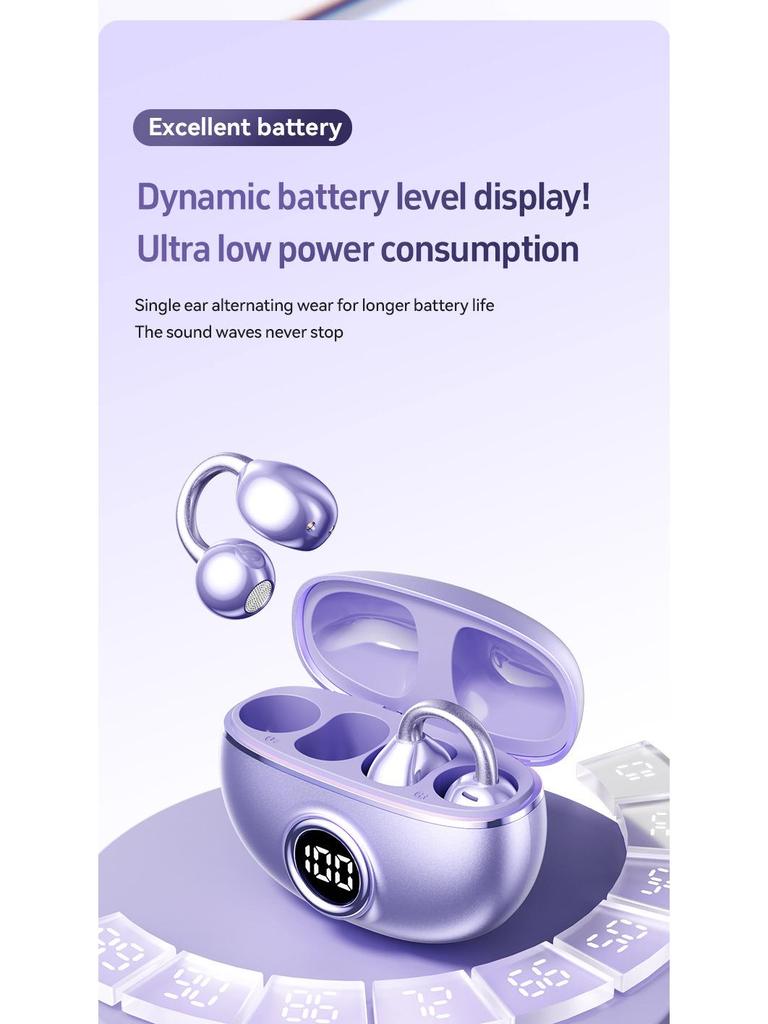 Wireless Non-In-Ear Bluetooth Earbuds, Open-Type, Comfortable Wear, No Pain