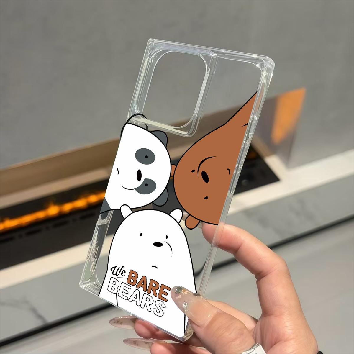 

Clear Square Back Tube Case Protection For iPhone 16 ProMax 15 Plus 12 11 13 14 Pro Max Mischievous expressions Pattern iphone 11 ProMax