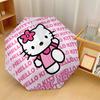 Custom Text Automatic 8 Bone Umbrella, Portable Sun Rain Protection UmbrellaHello Kitty