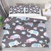 Kids Cartoon Elephant Duvet Cover Lovely Animal Theme Bedding Set Full For Girls Boys Kawaii Room Decor Microfiber Quilt Cover