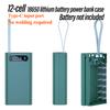 12 Cell 18650 Push Pull Detachable Solder-Free DIY Power Bank Kit Mobile Power Supply Battery Holder Housing Without Battery