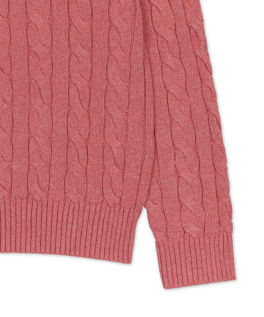 POLO RALPH LAUREN Cable Knit Cotton Sweater - Red