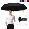 Paraguas Plegable Totalmente Automático Resistente al Viento y la Lluvia de Doble Capa para Hombres Mujeres Paraguas Grande de Lujo para Negocios Paraguas