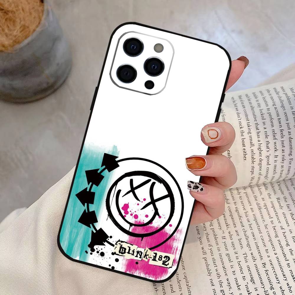 

Punk B-Blink-182 Band Phone Case For iPhone 17, 16,15,14,13,12,11 Plus,Pro Max, Others Soft Black Cover iPhoneXsMax