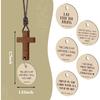 Sivak 5 Pcs Car Air Freshener Cross Mirror Hanging Christian Gift Accessories Daily Bible Car Rearview Decor Accessories Jesus Ornament Religious