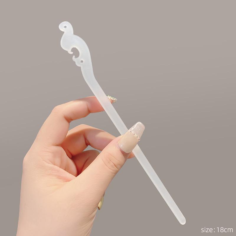 Ancient Chinese-Style Hanfu Hair Accessories: Elegant Updo Hairpins with Tassels for Women