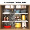 Expandable Kitchen Under Sink Shelf Flexible Layered Rack Cabinet Organizer Sundries Telescopic Holder Spice Rack Pot Storage