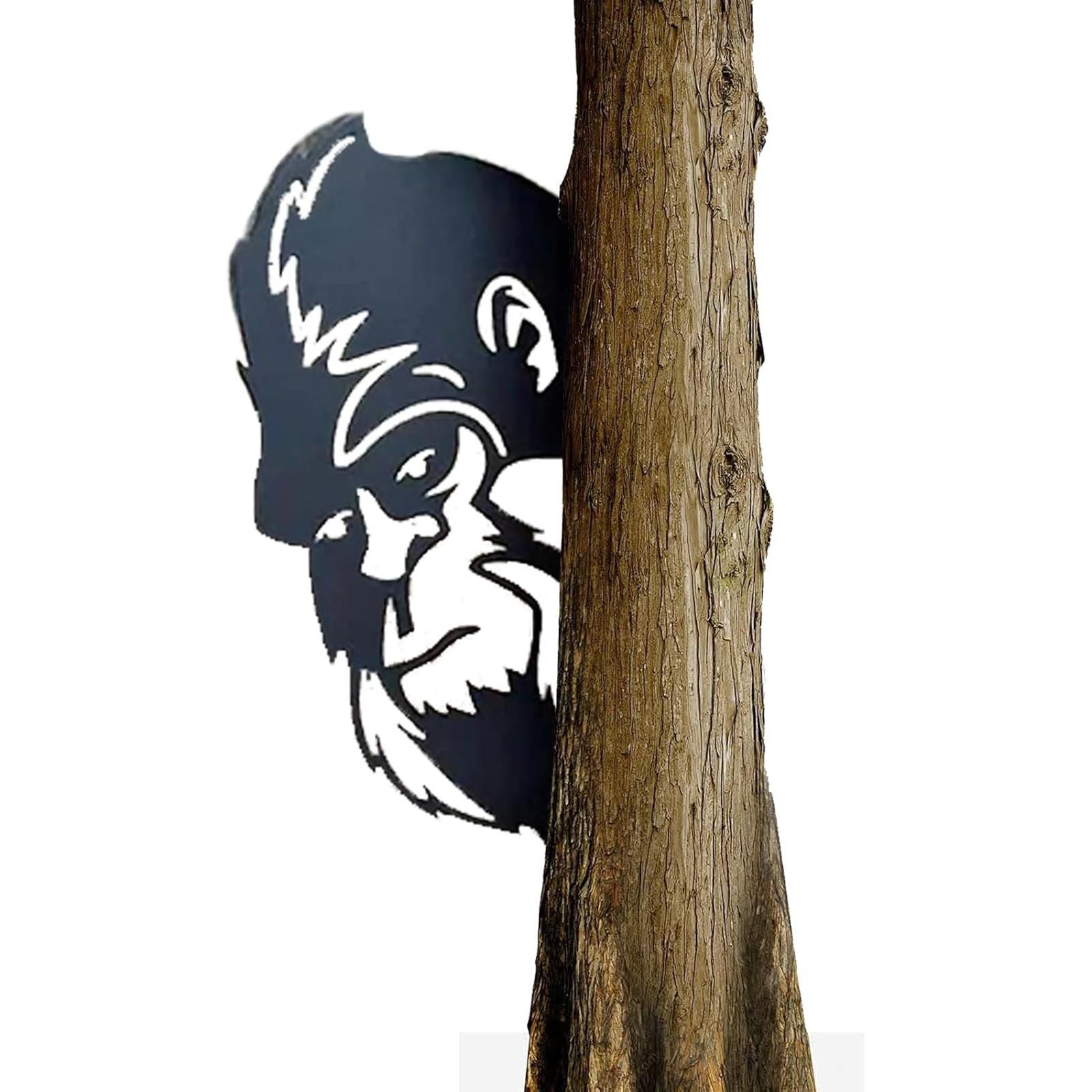 

Знаки Peeping Around, забавные животные, металлические знаки, настенное искусство, украшение, наружный декор, садовый забор, украшение двора, патио One Size зелёный