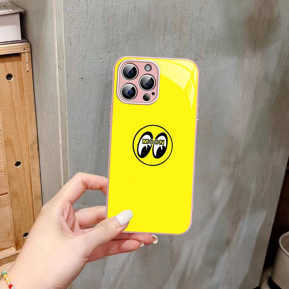 

M-Moon-eyes Роскошное закаленное стекло для iPhone 14 13 12 11 Pro Mini XS MAX 14Plus X XS XR Чехол iphone 12pro max