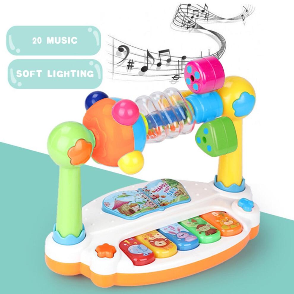 QTBIUQ Musical Piano Toy with Lights & Music, Compatible with Learning, Interactive Play for Toddlers 1-3 Years, Develops Motor Skills