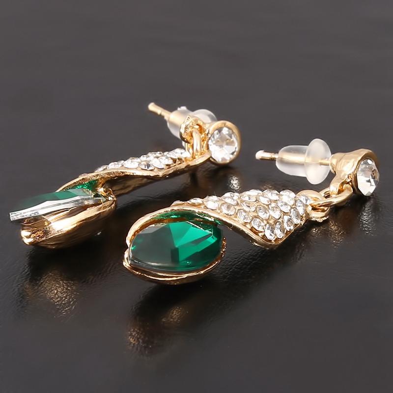 Mode Kristall Ohrring Damen Strass Wassertropfen Ohrringe Elegantes Schmuckstück Party Hochzeit Abendkleid Accessoires Funkelnde Hängeohrringe für Sie