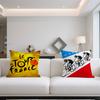 T-Tour De F-France cushion cover Double Sided Printed Polyester Pillowcase Pattern Decorative Zipper Cushion Cover