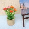 1:12 Dollhouse Miniature Daisy Mint Tree Flowers Pot Mini Green Plant Potted Plant Simulation Tree Model Home Garden Decor Toys