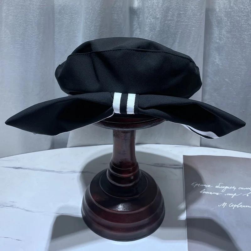 Japanese Sweet Cute Bow Beret Female Summer Sunshade Sailor Hat Student Retro College Style Painter Hat