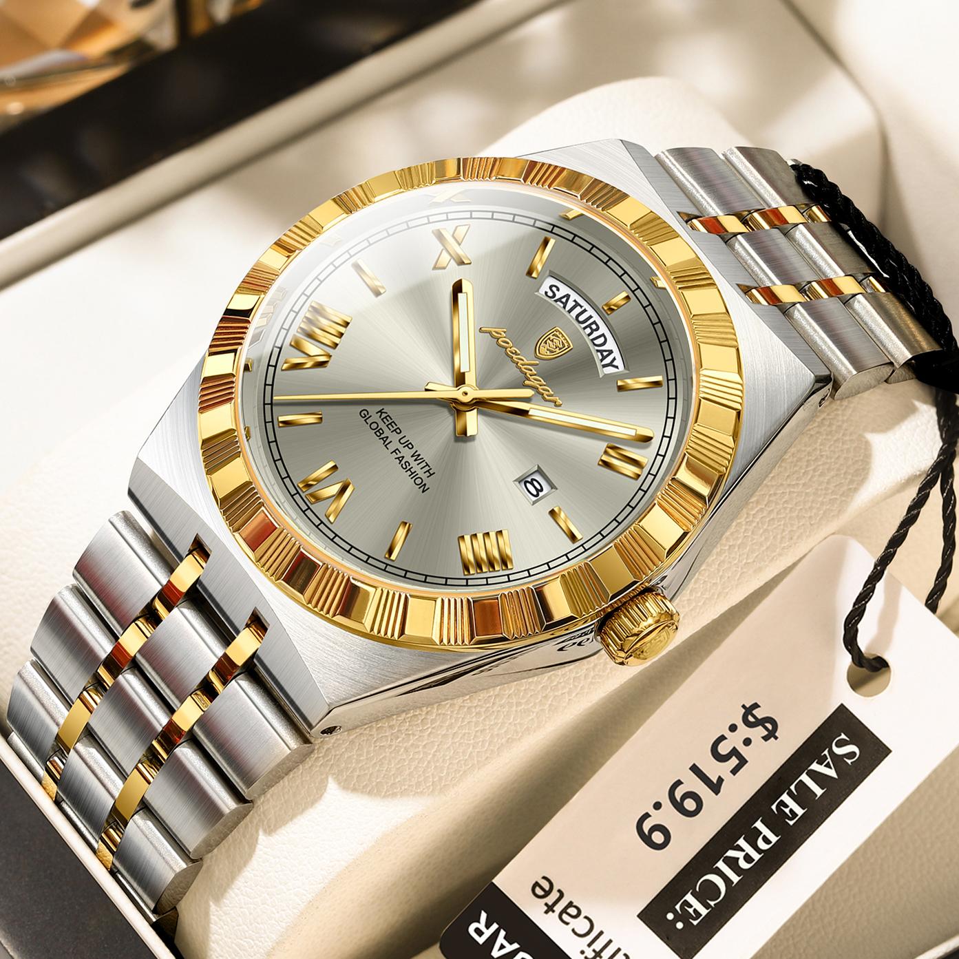 Fashion Stainless Steel Waterproof Men Reloj Luxury Original Business Quartz Watch for Women Men 675
