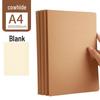 16k Simple Cowhide Paper Stitched A4 Large Lined B5 High School Blank English Grid Notebook