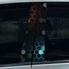 Style Honeycomb Hexagon Car B-pillar Stickers Car Center Column Decoration Cover Scratches Waterproof Decals Car Accessories
