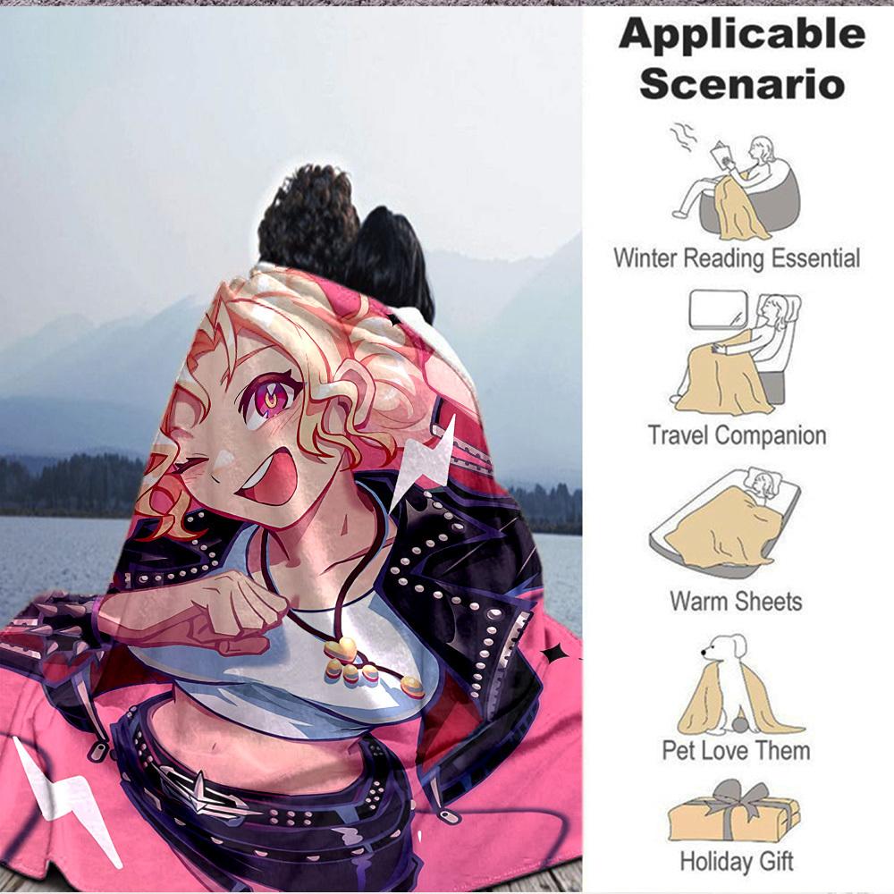 1pc Rock Fashion Blanket Soft All Season Throw with Vibrant Design, Perfect for Home, Travel, and Gifts, Ideal for Naps and Camping