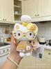 Cute Wishing Star King Cartoon Plush Doll Backpack Pendant Keychain Toy Soft Stuffed Animal Bag Charm Gift For Kids