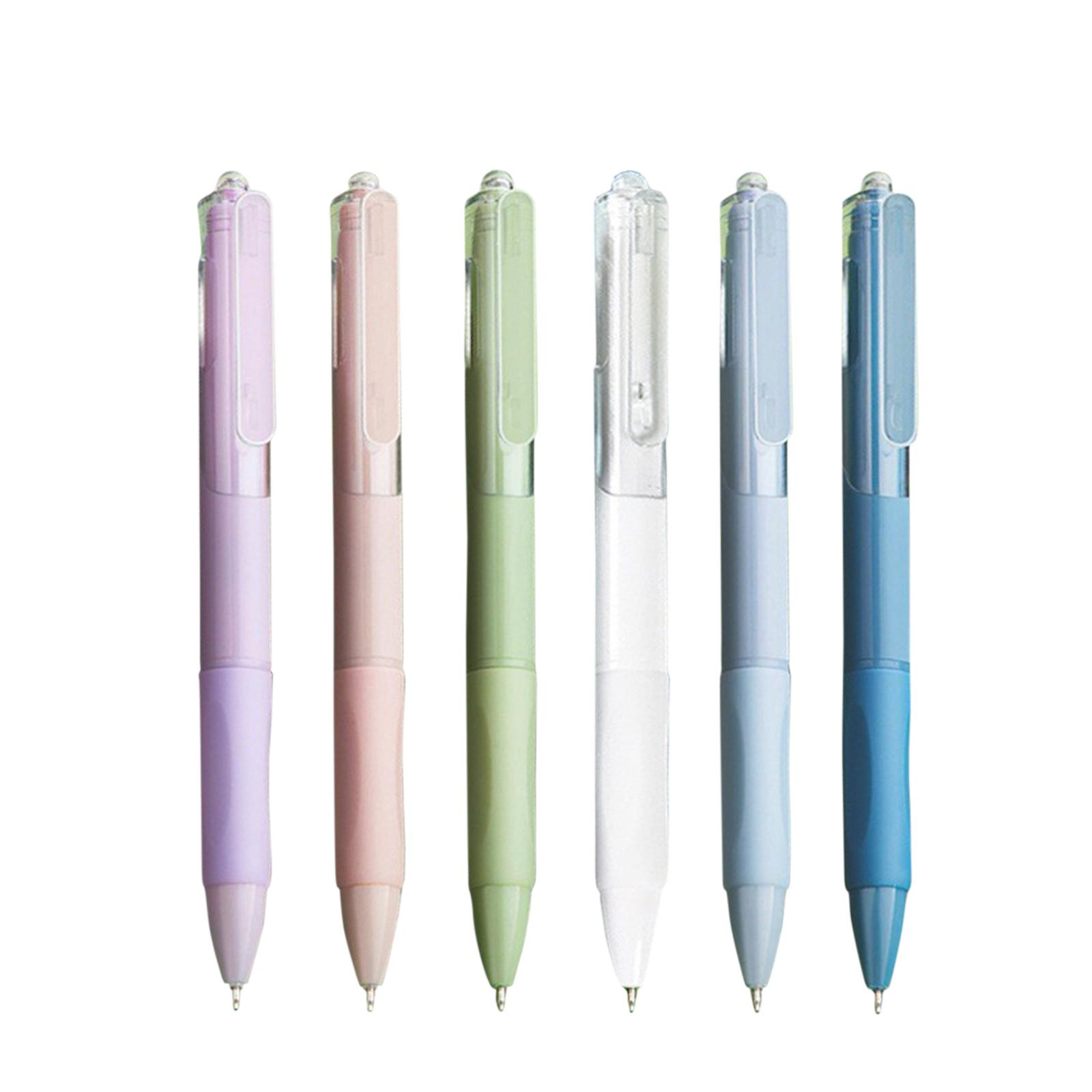 

Гелевые ручки, 6 шт. в упаковке, 0,5 мм, тонкие гладкие ручки для письма, быстросохнущий черный маркер для школы и дома, 6 мл One Size