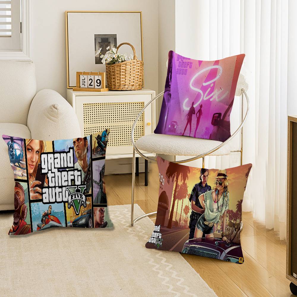 G-GTA Grand Theft Auto Pillowcases Home Bedding Decorative Pillow Cover Wedding Super Soft Pillow Case