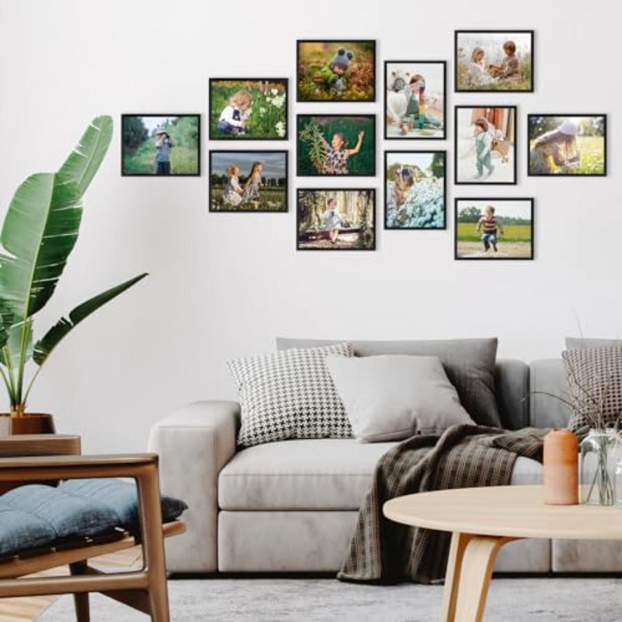 18 Packs 8.5x11 Multi Plastic Picture Frames Set with Plastic Cover Certificate Frames for Document Diploma Award Light Weight