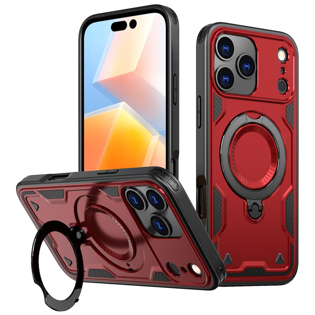 For iPhone 17 Pro Max Case Compatible with MagSafe Military Protection PC+TPU Kickstand Phone Cover