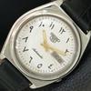 AUTOMATIC VINTAGE SEIKO 5 JAPAN MENS WHITE COLOR DIAL WATCH A706977-1