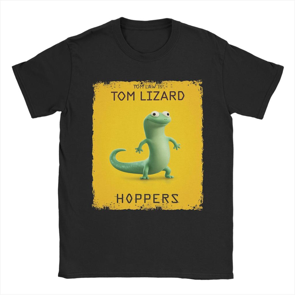 Pánské tričko Hoppers Tom Lizard Křičící Vtipná Pozice Bavlna Skvělé Krátký Rukáv Kulatý Výstřih Párty Trička