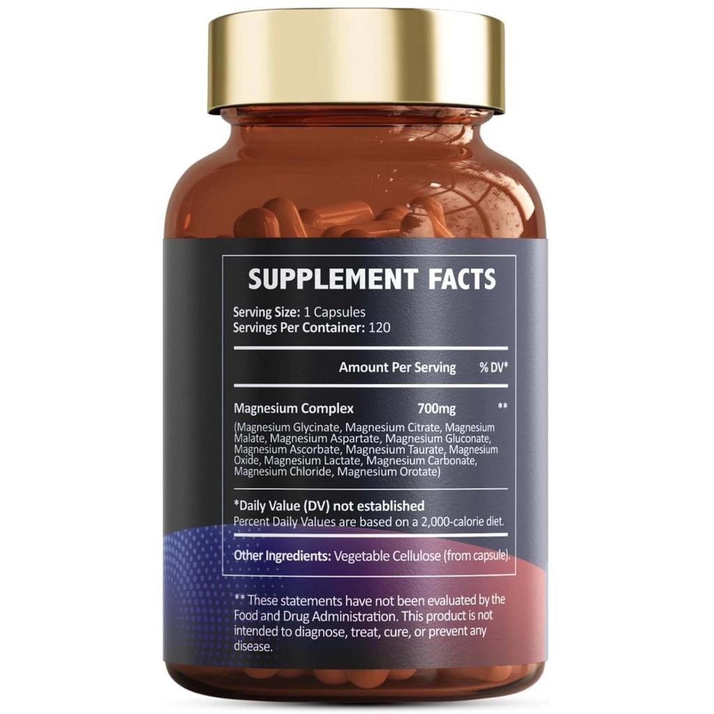 Magnesium 12-in-1 Komplex - Magnesiumglycinat, Citrat, Malat, L-Threonat