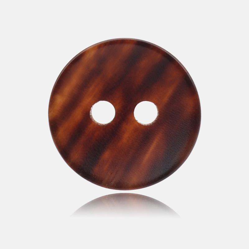 10Pcs Quaint Style, Versatile Coffee Color, Grilled Surface, Round Natural Horn, Small Button Shirt Button, Chiffon Shirt Button.
