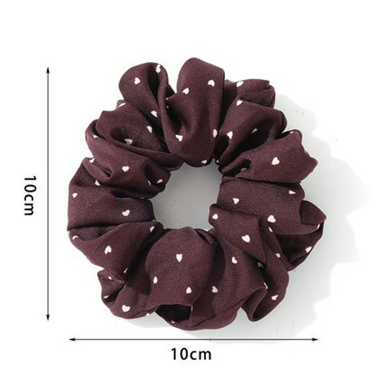Elegant Korean Satin Polka Dot Scrunchie - Stylish Hair Tie Headband for Women