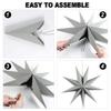 New 30cm Star Lanterns 9-Pointed DIY Crafts Hanging Paper Stars Folding Home Decor Wedding Decor