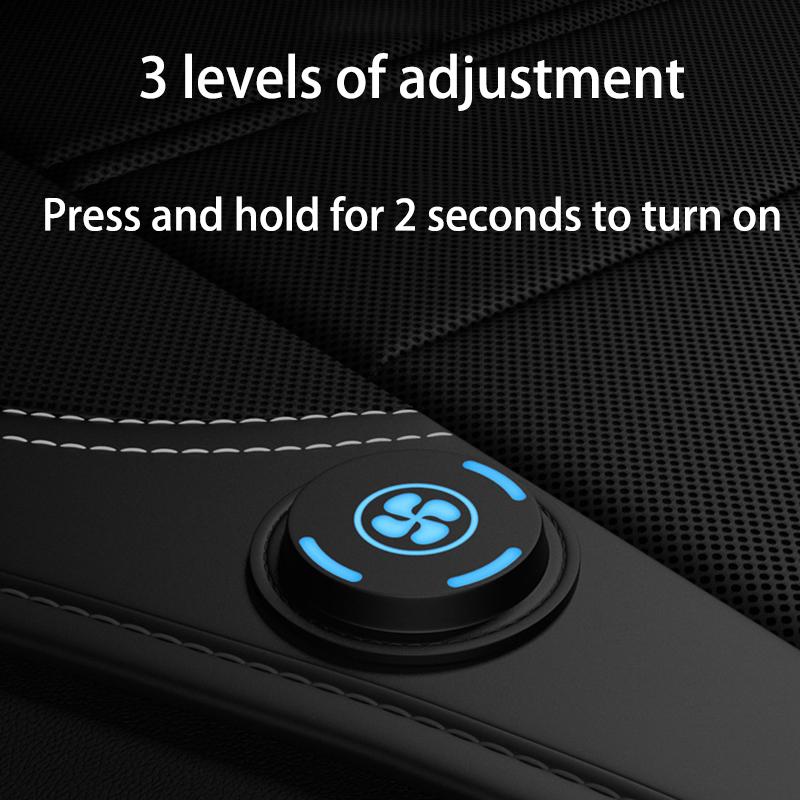 2Pcs 12V Spacer Car Summer Cool Air Seat Cushion With 10 Fans Fast Blowing Ventilation Seat Cooling Pat Refrigerated Seat