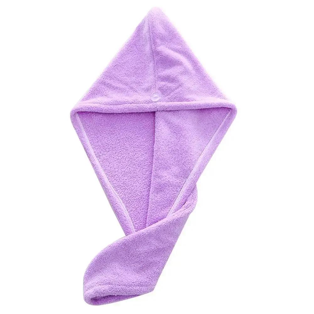 1PC Microfiber Hair Fast Drying Dryer Towel Bath Wrap Hat Quick Cap Turban Dry Quick Drying Lady Household Bath Tool