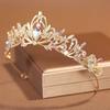 Bridal Headwear Full of Baroque Atmosphere Classical Gold-colour Ladies' Crown for Wedding Bride and Girl Birthday