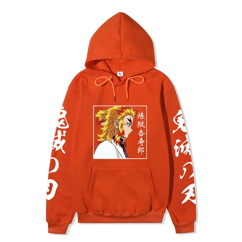 Anime Demon Slayer Hoodie Men and Women Long Sleeve Shinobu Kocho Hoodies Sweatshirts Harajuku
