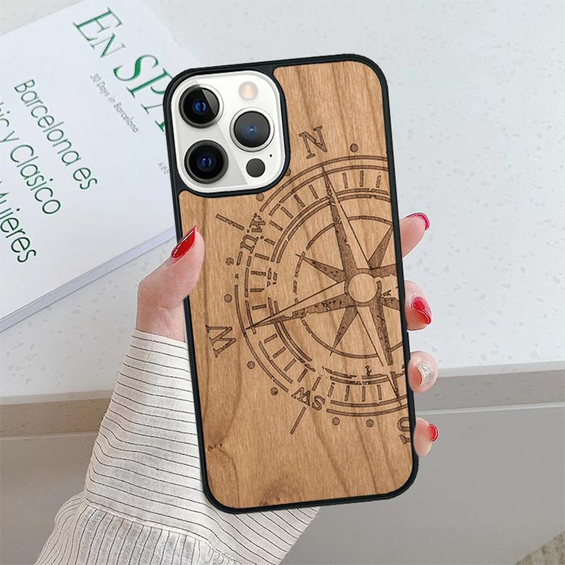 Natural Bamboo Wood Phone Case For iPhone 17 Air 15 16 16e 14 13 Pro Max Coque 12 11 Pro Max PLUS Mobile Fundas Cover