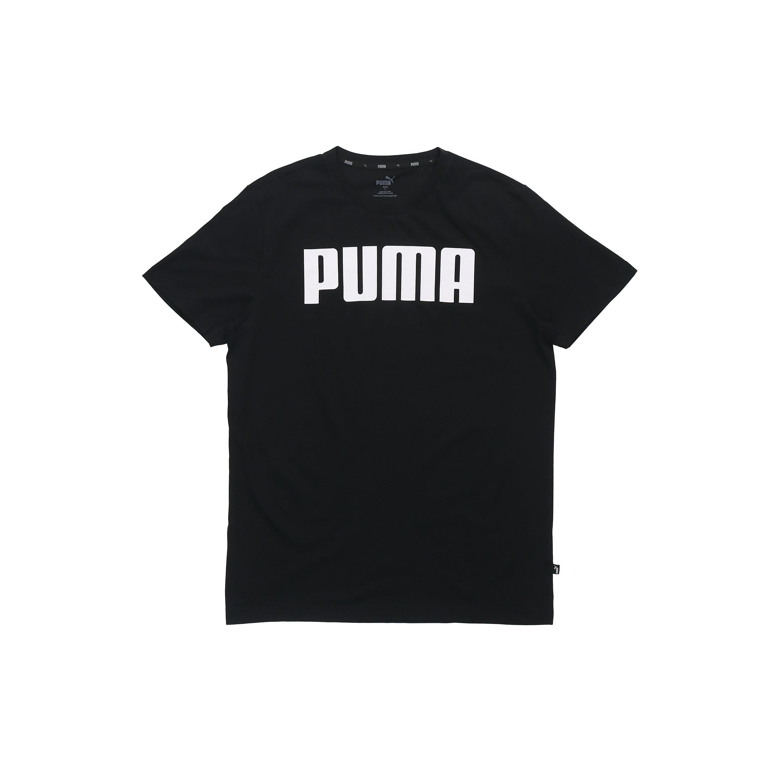 PUMA Alphabet Logo Printing Round Neck Short Sleeve Black Men s 855151-01 M