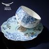 Auratic Platinum Blue & White 10-Piece Tea & Coffee Set