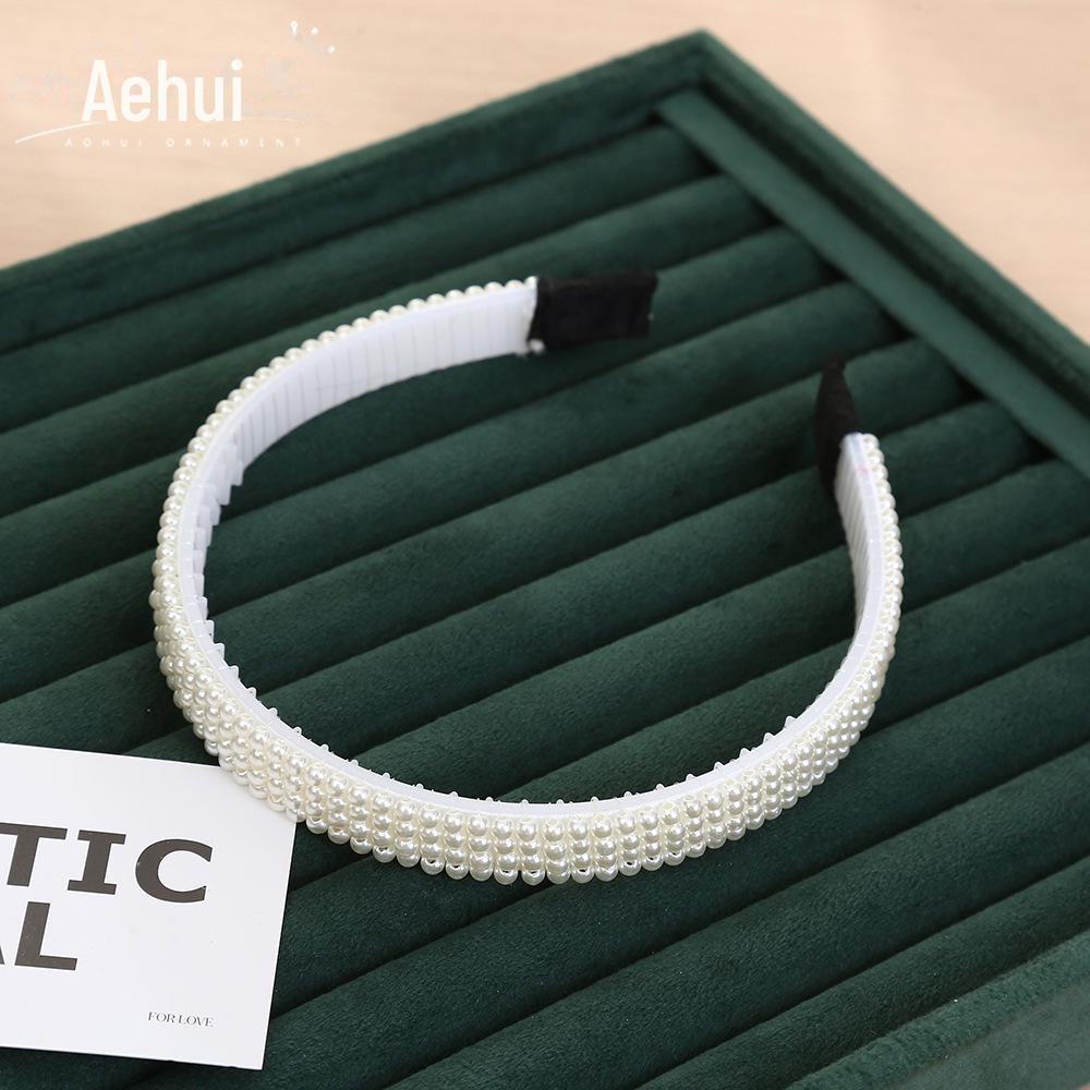 "Korean Style Pearl Bridal Headband - Handmade Fashion Accessory"