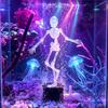 Turtle Tank Landscaping Dancing Skeleton Bubbler Aquarium Decoration, Movable Pneumatic Fish Ornament Resin with 1-Meter Air Hose, Halloween