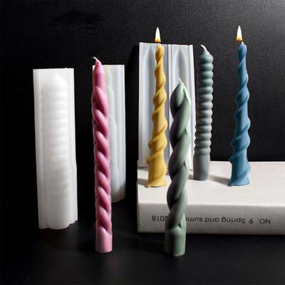 Matriță Lumânare Benzi Silicon Design Răsucit pentru Lumânare Parfumată și Decorațiuni Tort pentru Ziua Îndrăgostiților și Crăciun