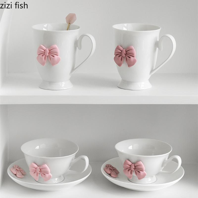 Girl Butterfly Ceramic Mug Afternoon Tea Cups Coffee Mug  Water Cup Milk Tea Cups Breakfast Cup Milk Mugs Juice Mugs Drinkware