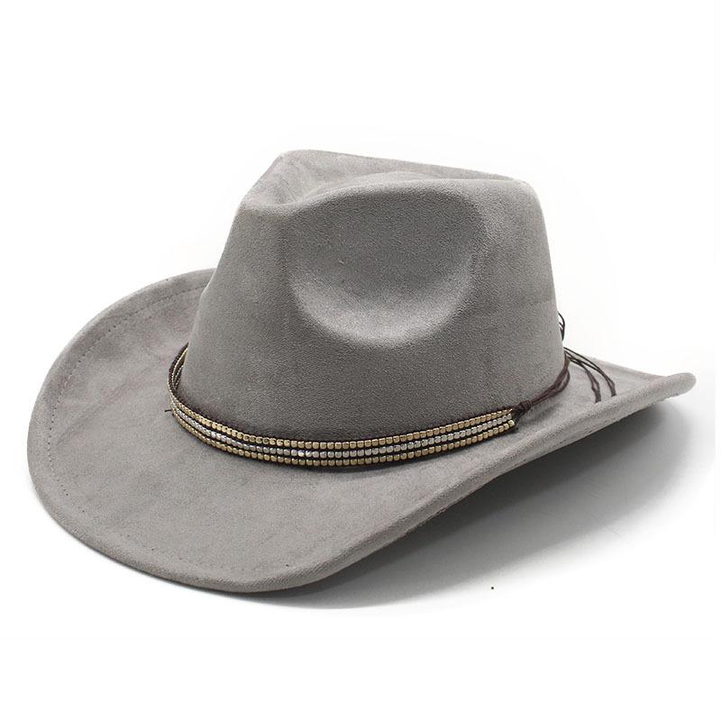 Suede High-End Top Hat, Retro Cowboy Hat For Men And Women, Western Tibetan Famous Cow Head Felt Hat