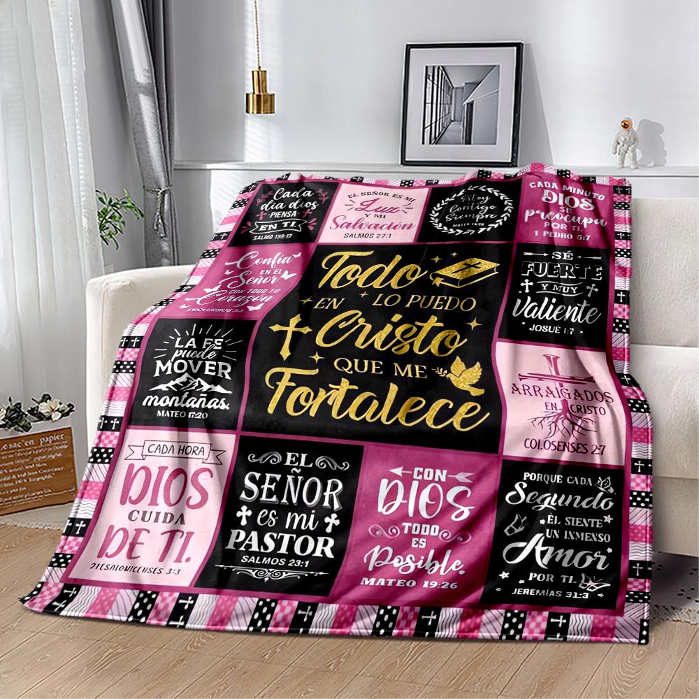 1pc Mom's Love Blanket Soft Cozy Lightweight for Travel Camping Picnics Sofa Office Bed Living Room Perfect Gift for Friends and Family
