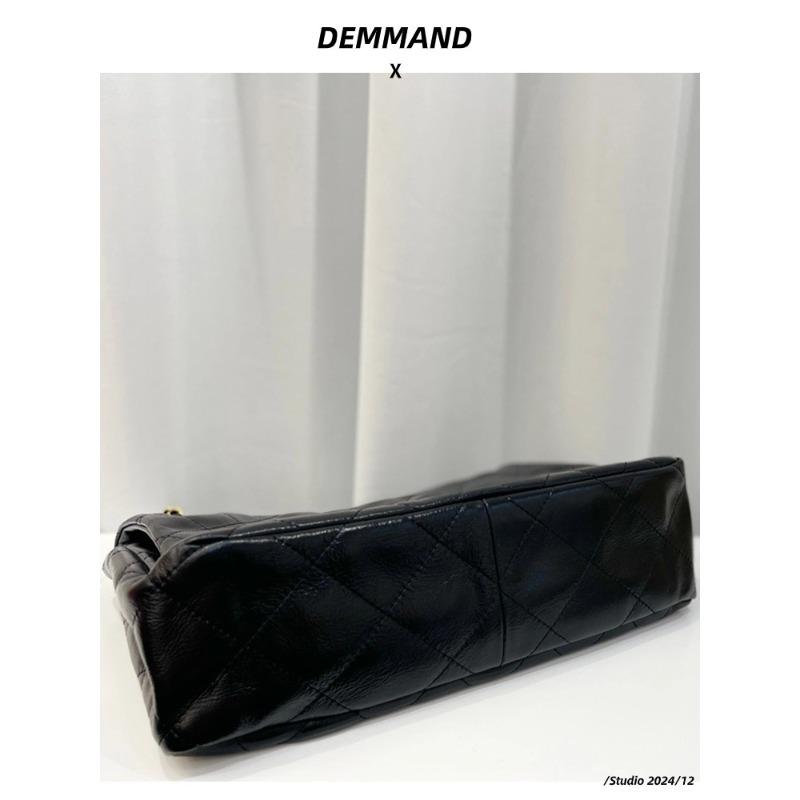 Skóra licowa Nappa Mały zapachowy styl Torba łańcuszkowa w kratkę Duża pojemność Torba tote Skórzana torba damska Modna na jedno ramię Przez ramię Wędrowna torba