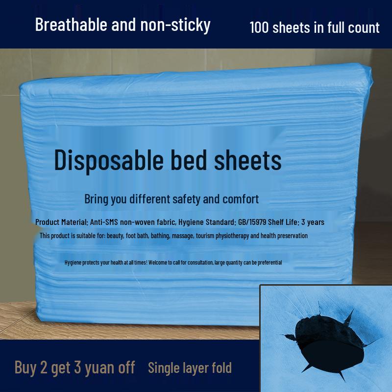 Waterproof Disposable Beauty Bed Sheets with Holes – Thickened Set for Salon Use