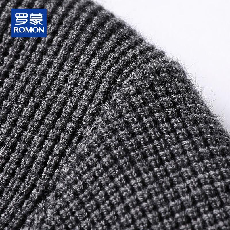 ROMON Men's Hooded Knit Cardigan Sweater